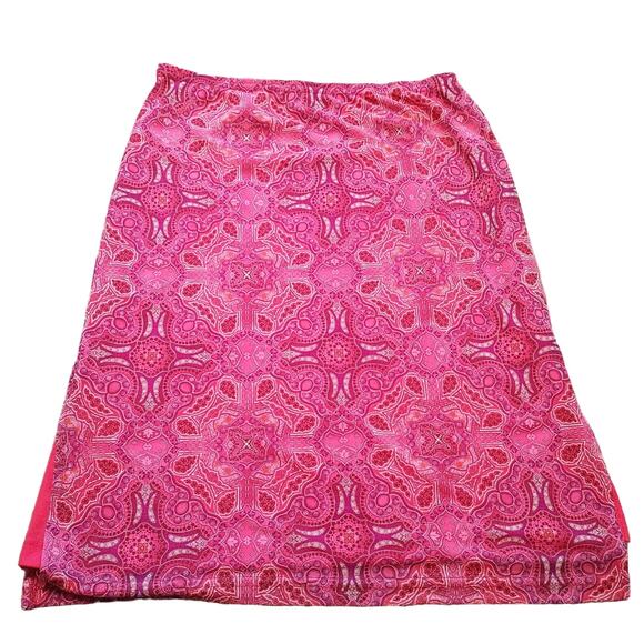 Exact Change Vintage Red Pink Skirt Size Medium Polyester Summer - Picture 1 of 6